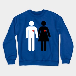 Man and woman black and white Crewneck Sweatshirt